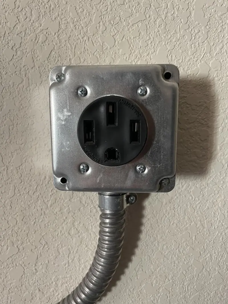 NEMA 14-50 outlet installed for Electrical Panel Upgrade in Buffalo